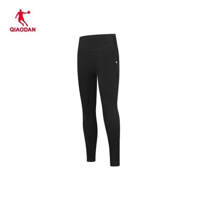 乔丹针织紧身长裤女2025秋季新款吸湿排汗专业运动跑步综训休闲裤