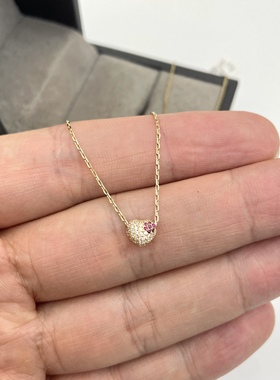 出口韩国通体14k真金AU585锁骨链孤品重量1.42克 42cm长度