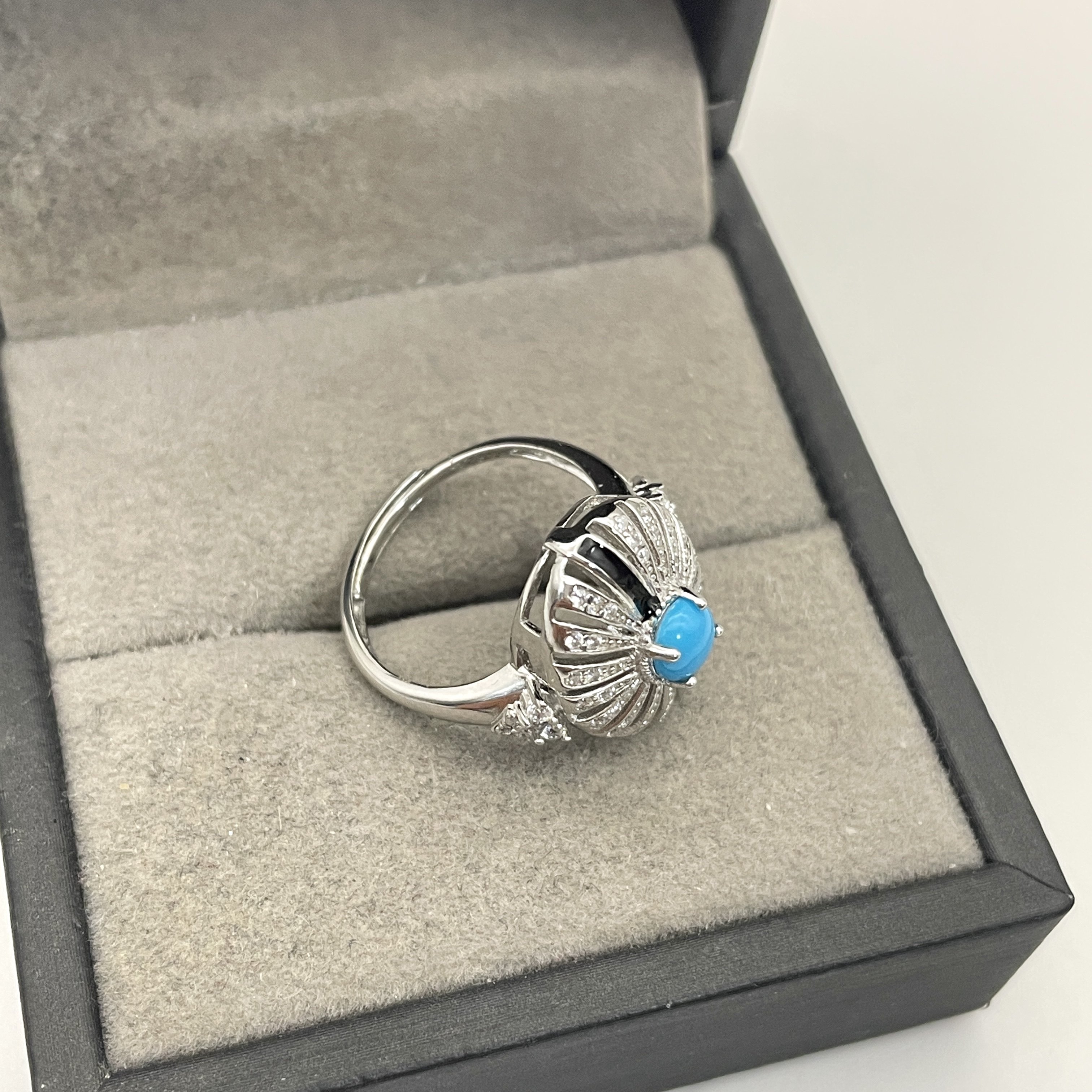 出口日本纯银镀铂金天然绿松石开口戒指孤品,饰品/流行首饰/时尚饰品新,戒指/指环,淘宝优惠券,粉丝福利购,淘宝优惠卷