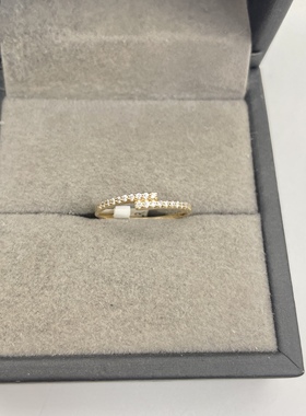 出口韩国14k真金AU585戒指孤品重量0.93克 标准码13号