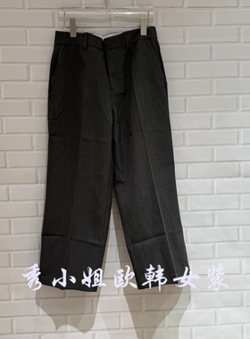 欧洲站2026夏新款时尚百搭显瘦高腰直筒阔腿裤女潮休闲长裤68533