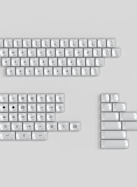 40S透明矮轴字符键帽适配佳达隆cherry，凯华chocV2矮轴PBT