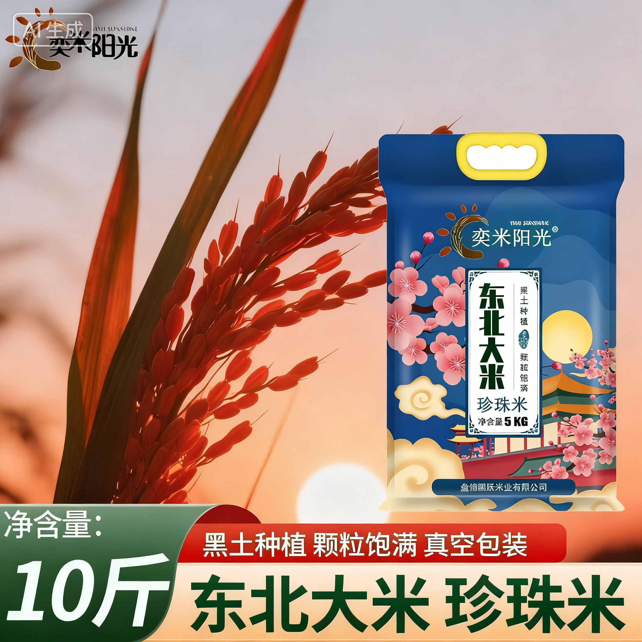 东北大米珍珠米蟹田米盘锦大米