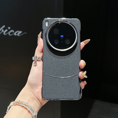 适用VIVOX200ULTRA手机壳无边框极光石皮质保护套VIVOX200PROMINI裸机手感手机壳