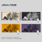 五路财神鼠标垫超大尺寸发财桌面键盘垫国画作品游戏桌垫滑鼠垫
