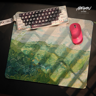 pad mouse 油画鼠标垫大号细面fps游戏滑鼠垫子麦田Oil painting