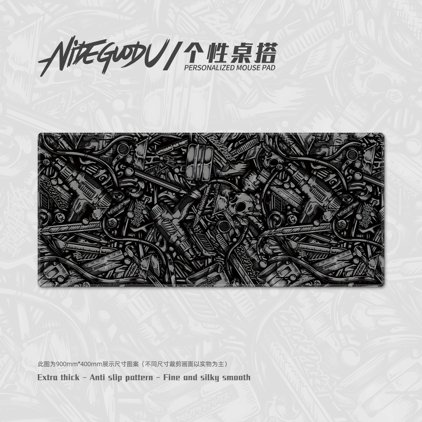 废墟鼠标垫超大号简约创意桌垫游戏键盘垫滑鼠垫Ruins Mouse Pad