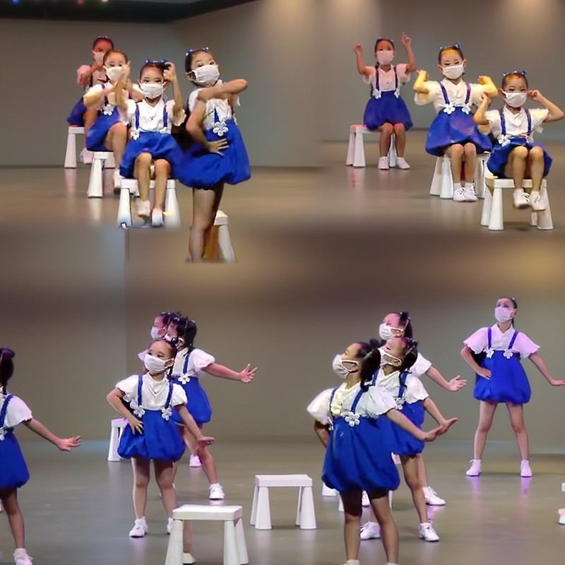 六一儿童演出服幼儿舞蹈女背带裙