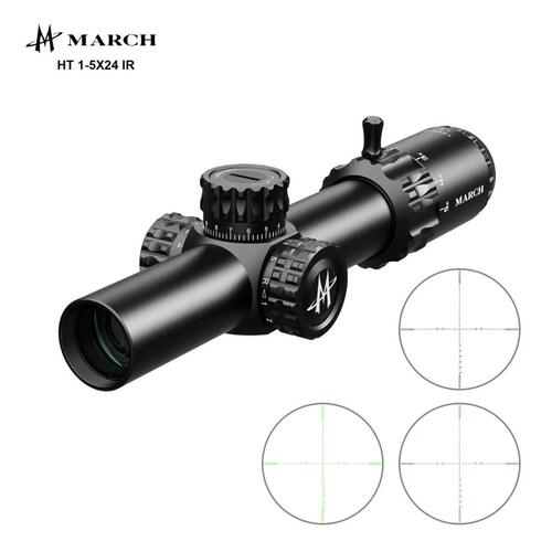 进军HT 1-5X24IR高清5倍速瞄光学十字金属红绿灯光望远镜模型摆件