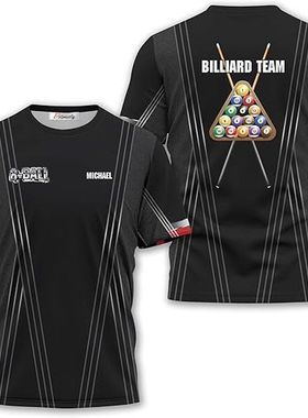 2025夏季爆款台球3D印花男子球MSBY'SANIME SEREY男士和女子短袖