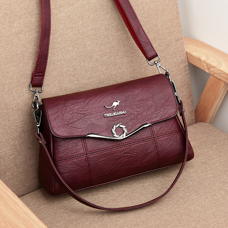 玫瑰袋鼠真皮斜挎包包2020新款百搭中年妈妈包女士单肩软皮包女包在类目 箱包皮具/热销女包/男包, 女士包袋中 - 来自Buy2taobao.com提供专业的淘宝代购服务