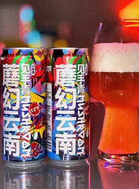 见手青精酿啤酒【官营店】云南野生菌蘑菇风味啤酒云南特产礼盒装