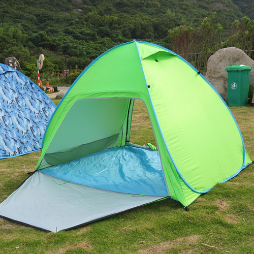 全自动情侣3-4防晒有门沙滩帐篷