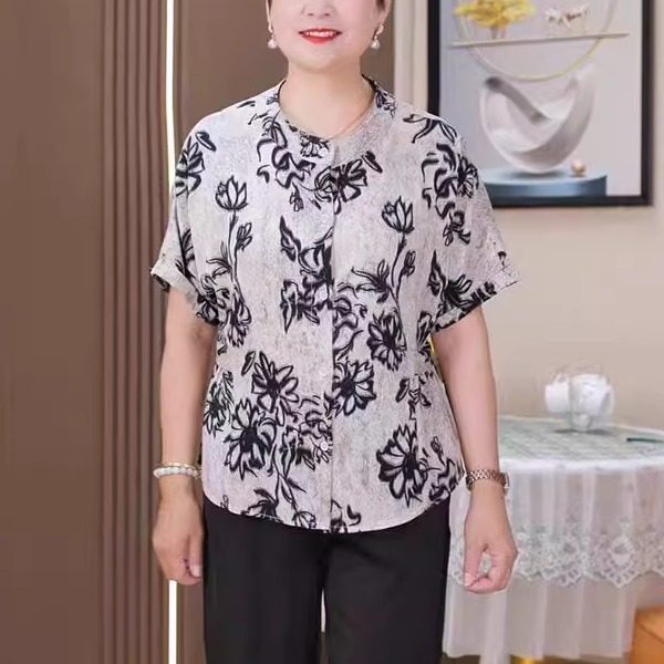 时尚妈妈短袖T恤小衫套装
