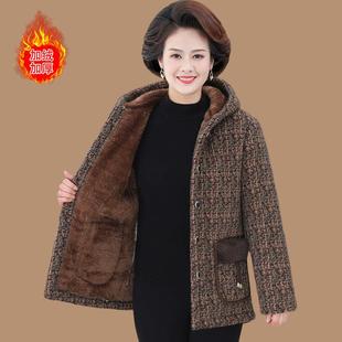冬季 中老年人女装 棉衣加厚棉服 棉袄加绒外套洋气新款 中年妈妈冬装