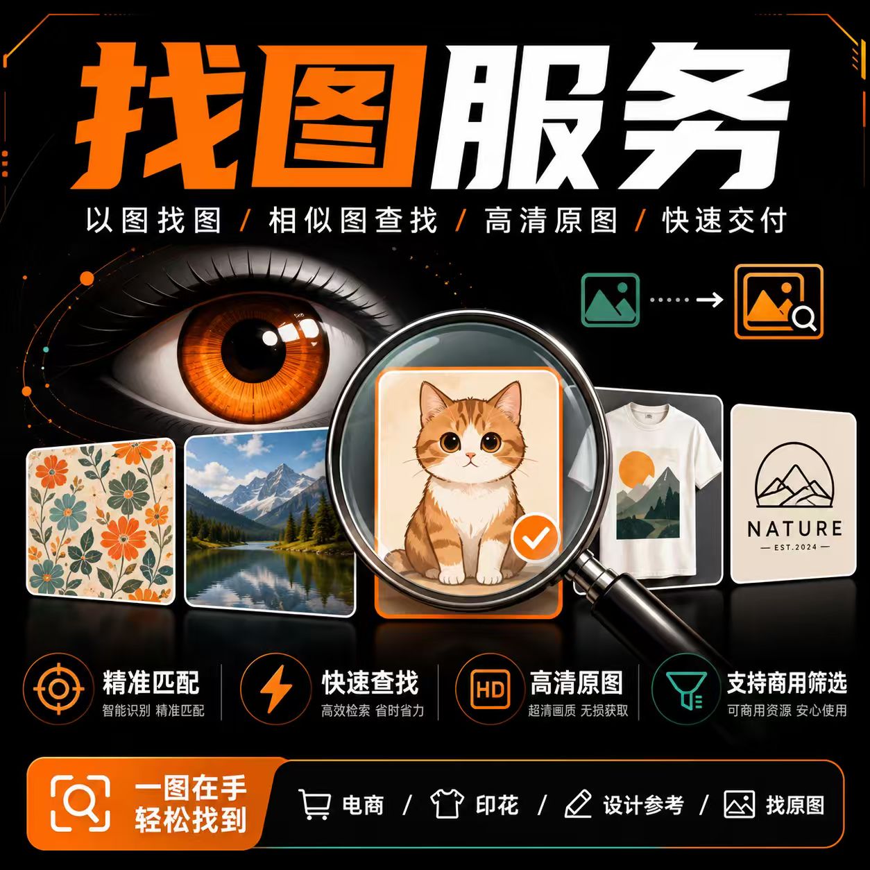 找图服务搜图图像修复高清原图图片