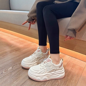 软底2025春夏季新款小白鞋运动内增高厚底老爹鞋女小码女鞋3233