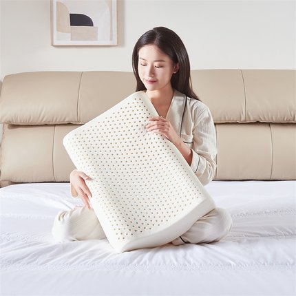 全友家居卧室家用抑菌防螨成人护颈椎助睡眠专用乳胶枕头DX110039