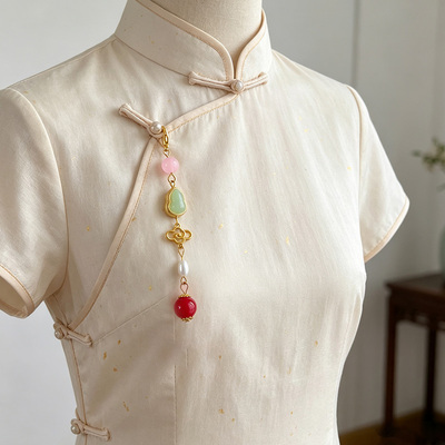 合金国风醒狮小马旗袍盘扣压襟挂件古风汉服茶服衣襟百搭胸前挂坠