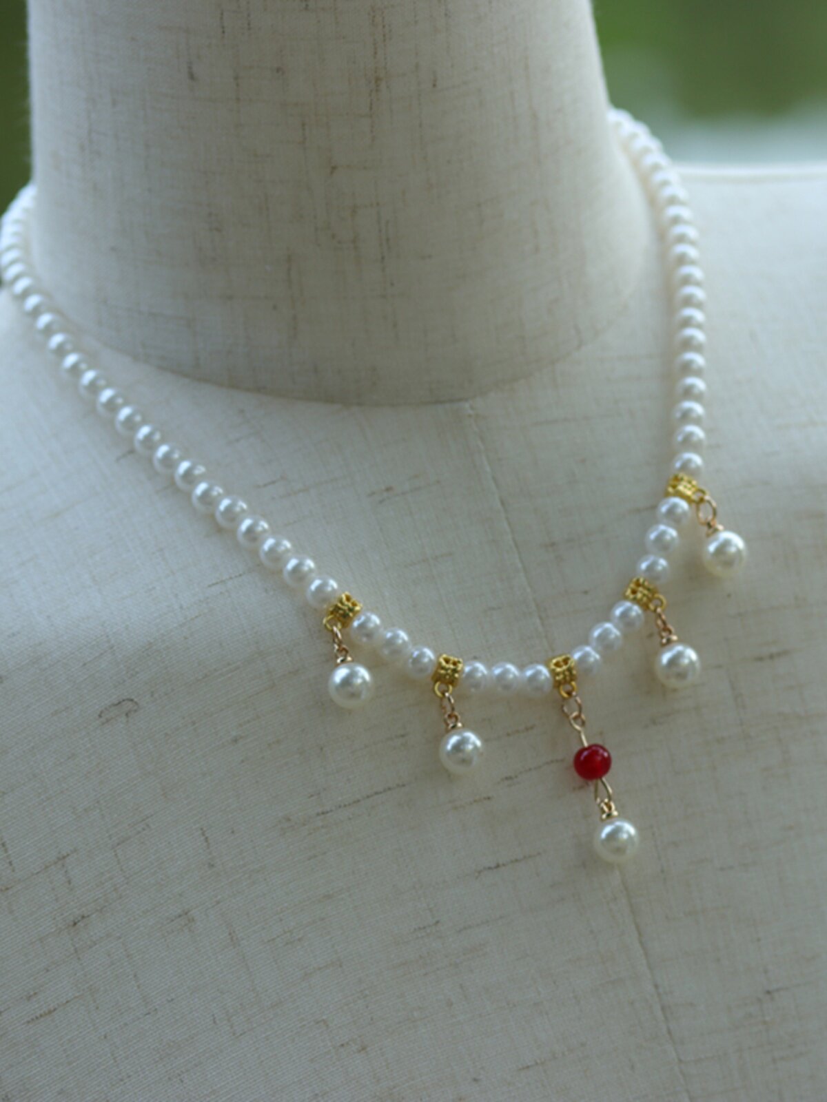 골동품 한복 목걸이 모조 진주 긴 목걸이 구름 등 술 술 밝은 점 에메랄드 녹색 구슬 치파오 액세서리