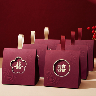 喜糖盒结婚专用2025新款订婚装喜糖礼盒空盒高级感婚礼糖果袋子