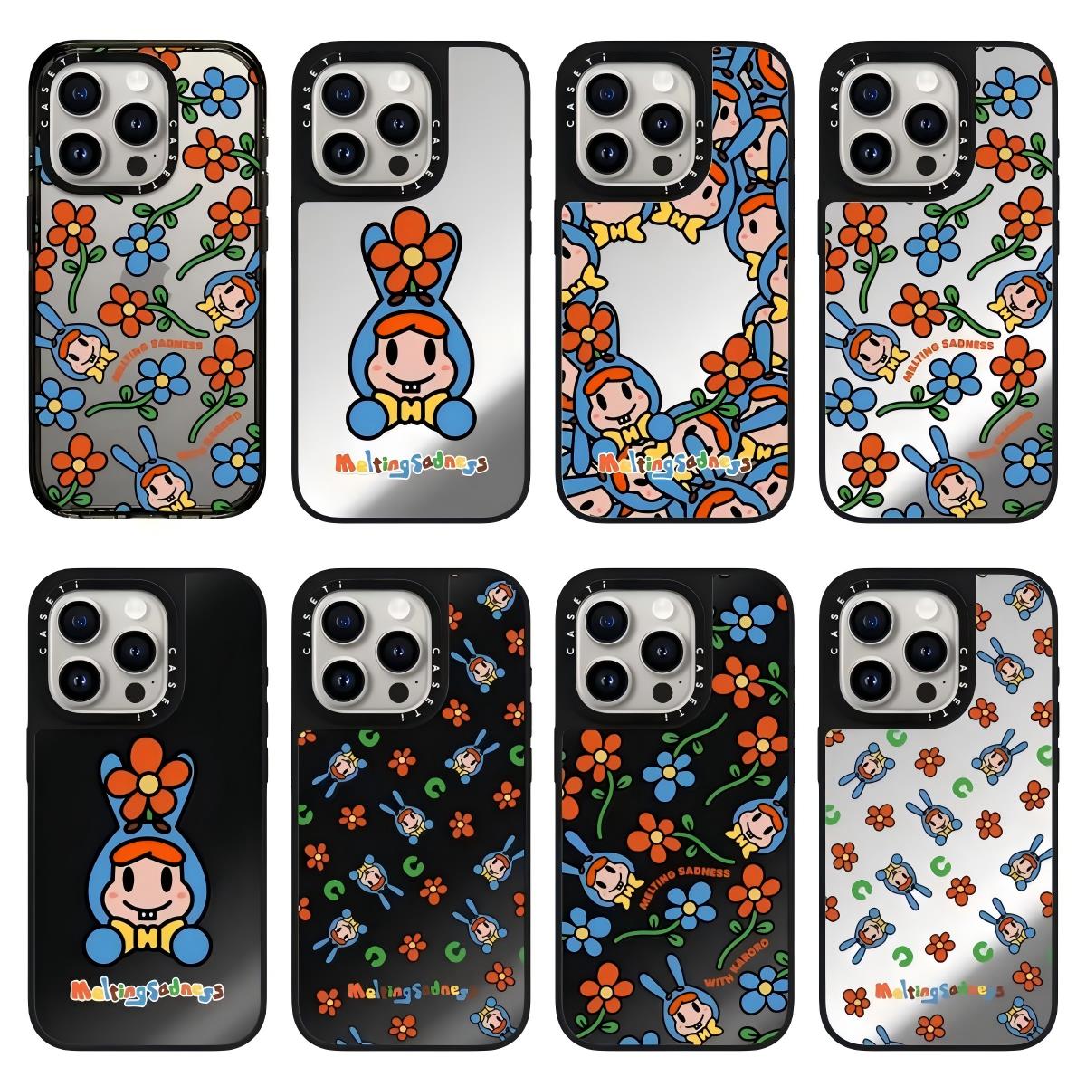 CASETi手机壳联名Melting Sadness艺术小花适用iPhone17Pro Max苹果14 13 12 15Magsafe磁吸保护壳华强北代购