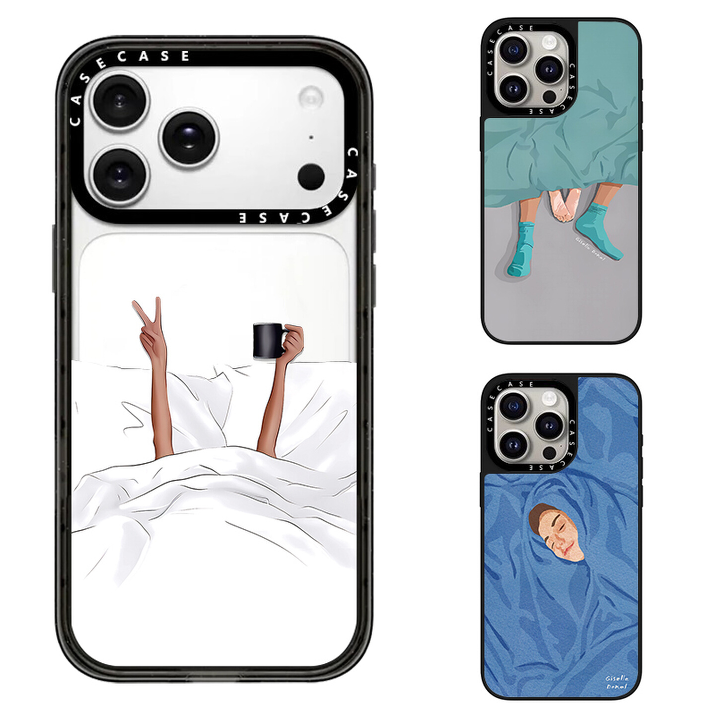 CASE插画早起咖啡情侣日常适用iPhone苹果17promax手机壳16/12明星同款14磁吸15plus华强北13promax代购C家