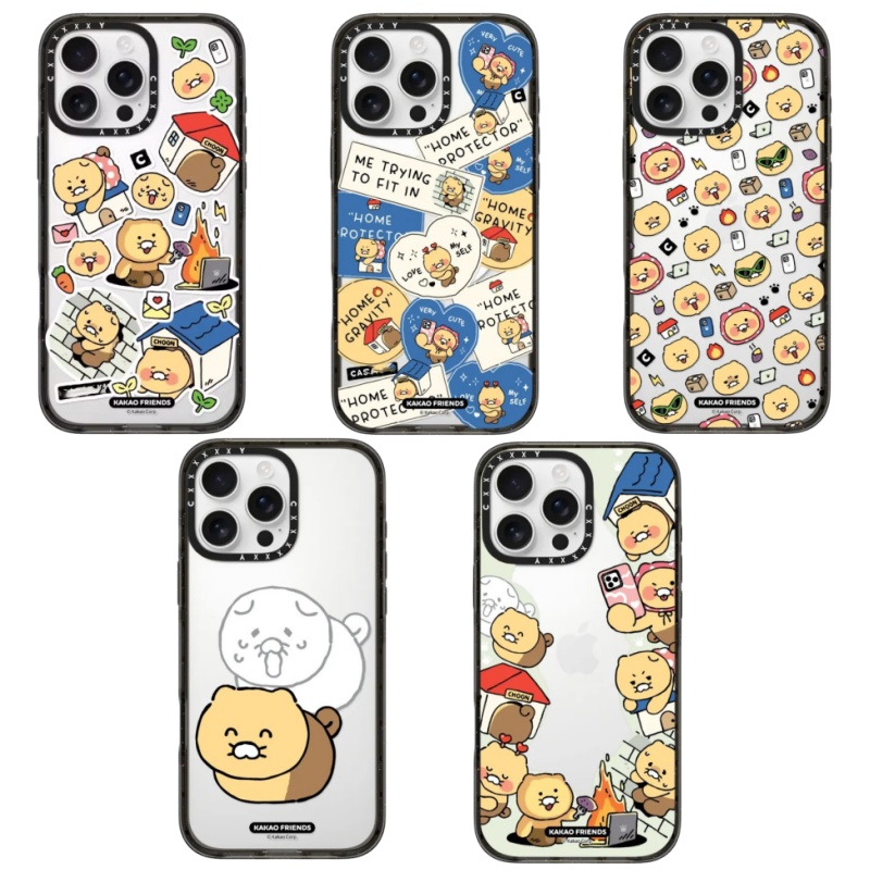 CASETi联名KAKAO FRIENDS萌萌小熊适用苹果16pro手机壳iPhone15plus14卡通13可爱17Promax镜面磁吸防摔保护套