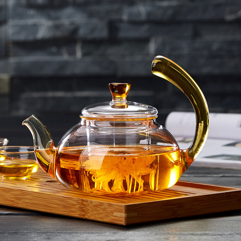 玻璃茶壶耐高温加厚泡花茶茶具图片