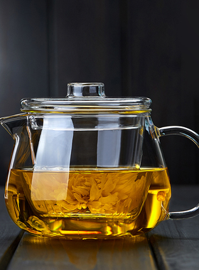 玻璃茶壶单壶耐高温加厚茶水分离新款高硼硅家用小泡茶红茶具套装