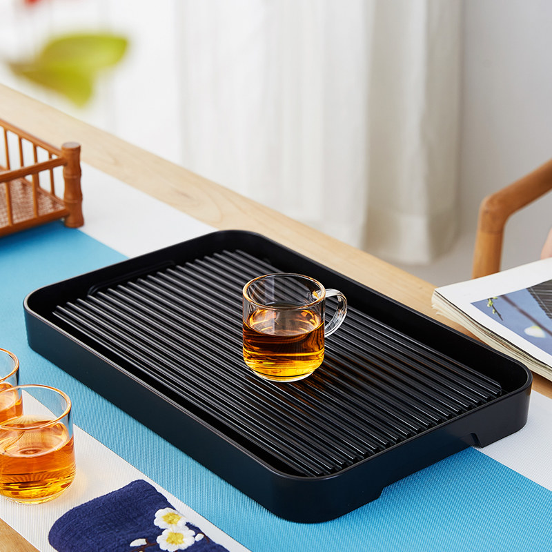 茶盘家用轻奢现代简约长方形茶具储水排水茶海小型沥水茶台托 托,餐饮具,茶盘,淘宝优惠券,粉丝福利购,淘宝优惠卷