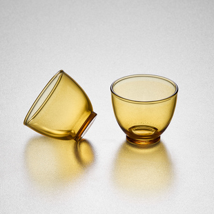 玻璃杯耐小茶杯高硼硅家用个人用办公室闻香主人杯品茗杯功夫茶具