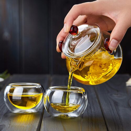 玻璃茶壶耐高温加厚小号手抓壶