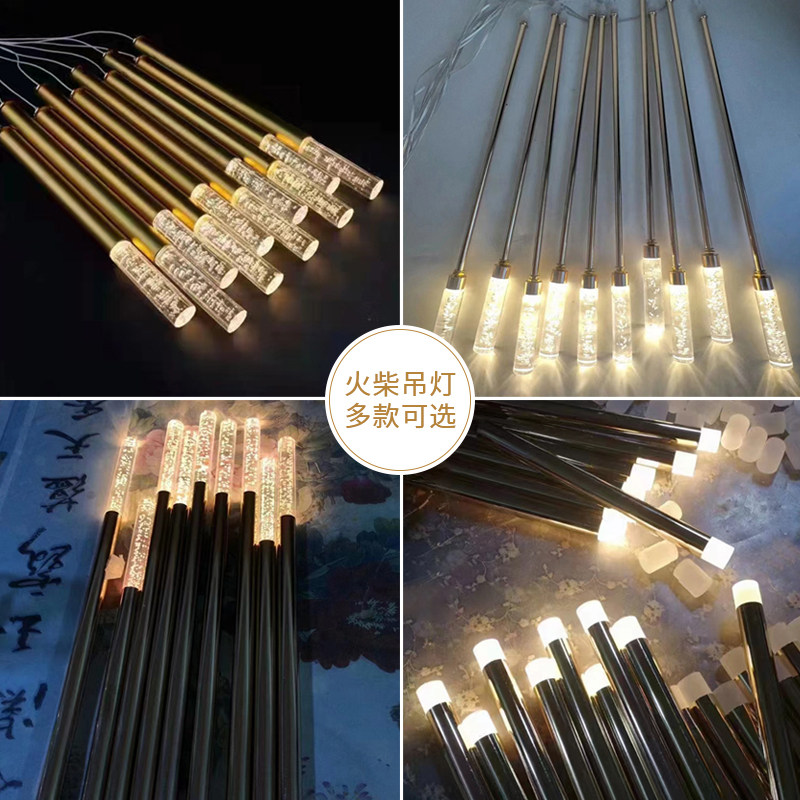 婚庆道具吊顶奥斯卡厅金色火柴灯酒店婚礼堂商场美陈橱窗装饰吊灯