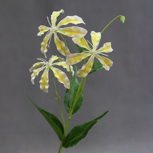 新款仿真火焰百合婚庆插花高级感美陈装饰商场橱窗布置样板间道具