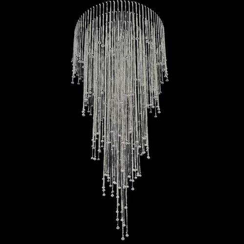 新款婚庆道具亚克力钻石珠帘一拉成形免安装吊件婚礼现场舞台布置