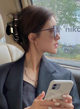 大号盘发抓夹复古亚克力发夹