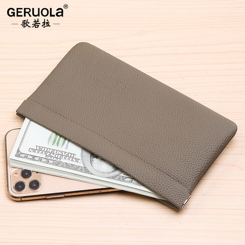 头层牛皮长款钱包护照驾照证件套