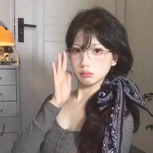 娜扎同款蓝色腰果花绑发丝巾发带小众复古编发时尚百搭花纹发饰女