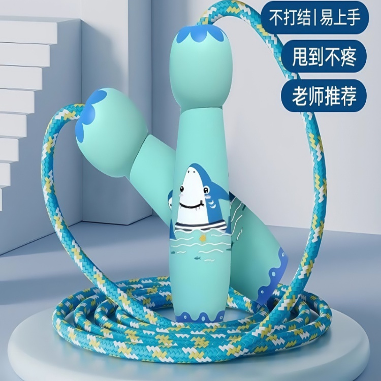 儿童跳绳小学生专用竹节绳可调节