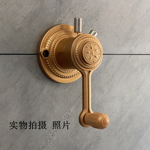 推拉晾衣架手摇器升降机晒衣架摇手器阳台双杆升降器带钢丝绳 欧式