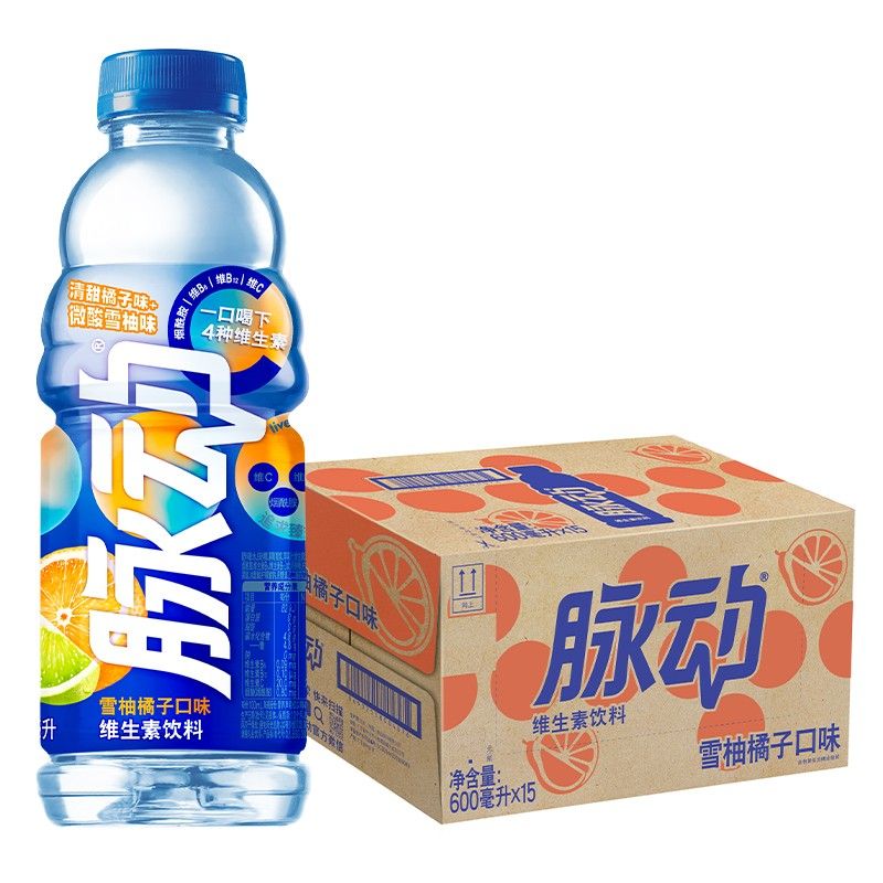 脉动雪柚橘子600ml*15瓶