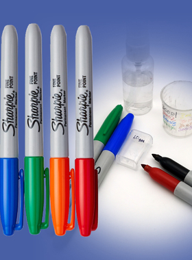 锐意三福马克笔油性防水不褪色sharpie30001低温无尘实验室记号笔