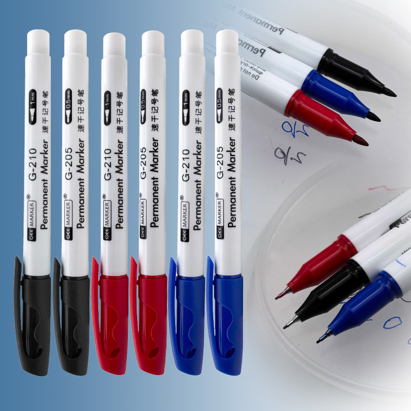 geemarker极细速干油性记号笔工业打点标记笔0.5mm环保防水马克笔