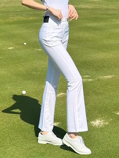 SG高尔夫裤子女春秋女装高腰显瘦微喇叭长裤运动速干裤子开叉球裤