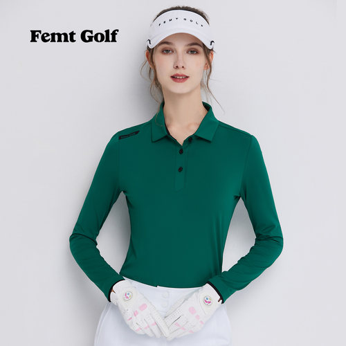 FG高尔夫女装修身长袖POLO衫上衣