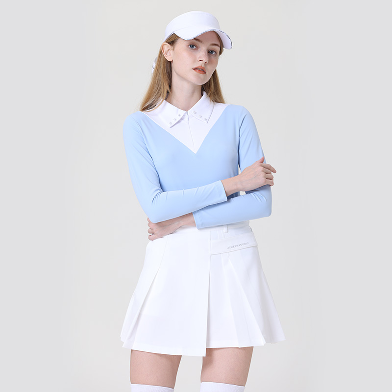 乐为高尔夫女装女士长袖修身韩版