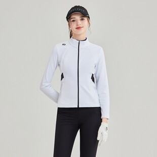 FG高尔夫服装女士外套秋冬韩版收腰夹克立领薄款防风防水长袖风衣