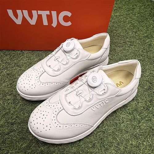 VVTJC女真皮旋钮高尔夫鞋防水鞋