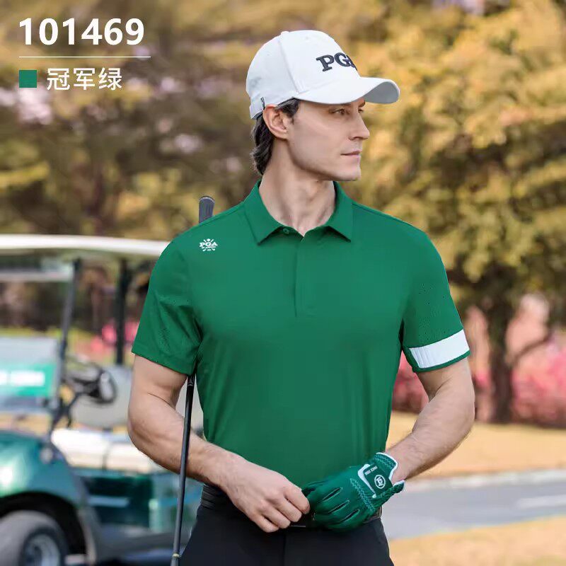 PGA高尔夫男速干透气短袖T恤新款